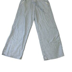 Hollister Blue and White Striped Pants